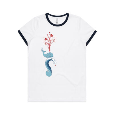 A Splash of Love - Womens Ringer Tee Thumbnail